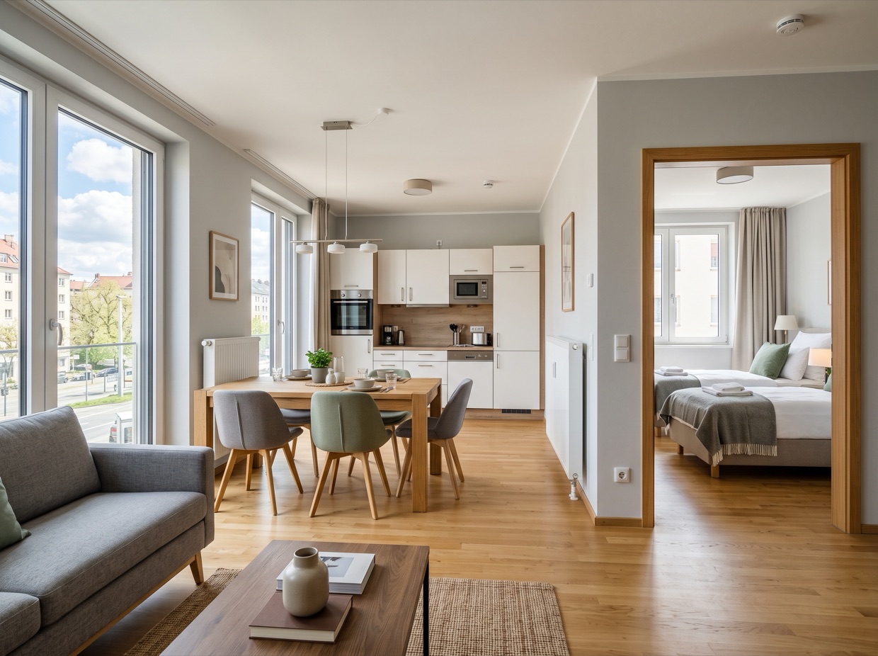 Geräumiges Team-Apartment